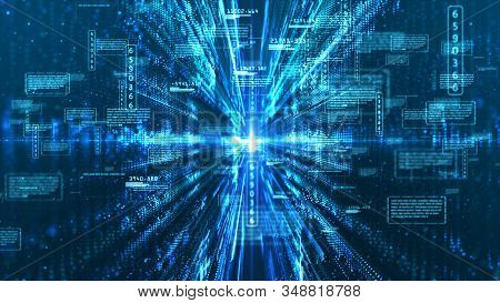 Hi-tech Digital Display Holographic Information Abstract Background