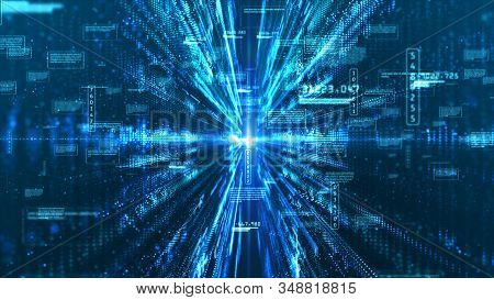 Hi-tech Digital Display Holographic Information Abstract Background