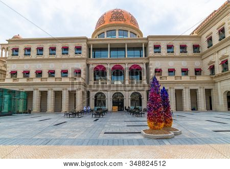 Doha, Qatar - Nov 20. 2019. Galleria Lafayette At Katara Plaza In Katara Village