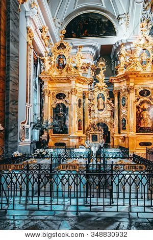 Peter And Paul Fortress Inside, The Tombs Of The Russian Tsars. Saint Petersburg.