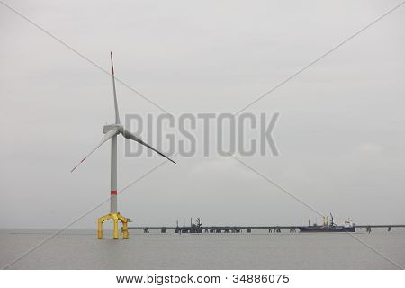 Větrná turbína pobřežní Insatallation