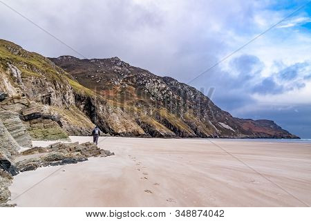 The Beach And Caves At Maghera Beach Near Ardara, County Donegal - Ireland.