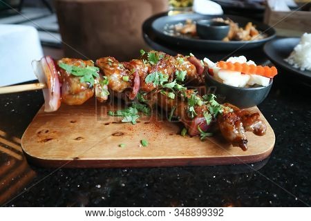 Grilled Pork Or Barbecued Pork With Dip