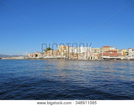 Old Venetian Harbor In Chania. Crete, Greece