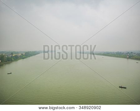 Beautiful Rural Secen On The High Speed Train In China.