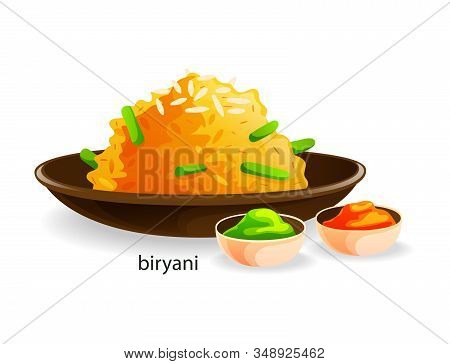 Traditional Indian Dish Biryani The Second Dish Rice And