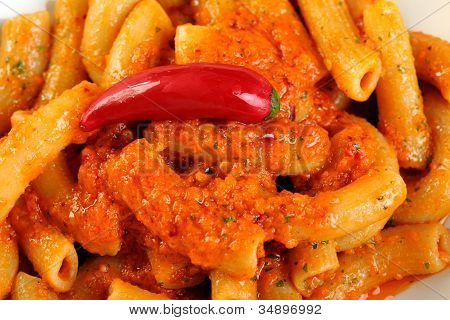 Arrabiata-pasta