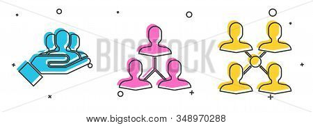 Set Project Team Base, Project Team Base And Project Team Base Icon. Vector