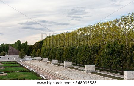 Berlin, Germany- October 6, 2019: The Soviet War Memorial In The Treptower Park