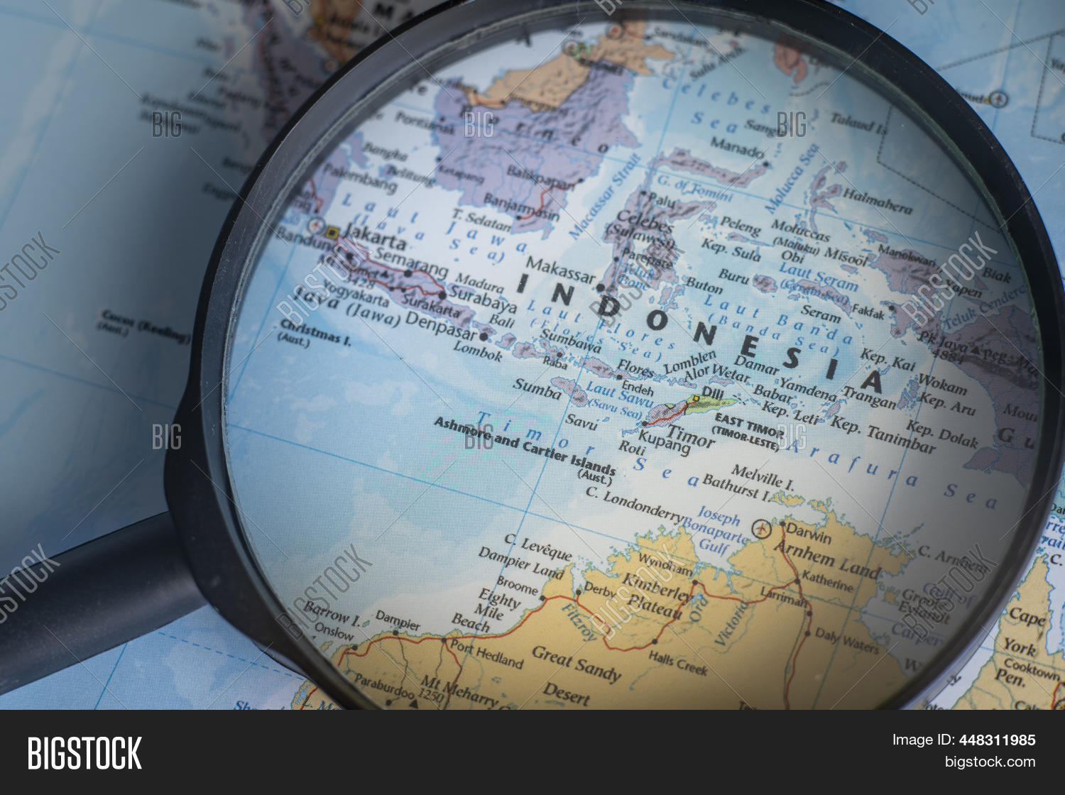 Indonesia On World Map Image Photo Free Trial Bigstock 448311985 