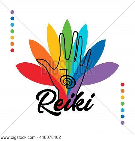Sacred Geometry. Reiki Symbol. A Hieroglyph Denoting The Divine Energy Of Ki.