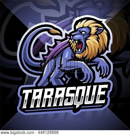 Tarasque Esport Mascot Logo Design With Text