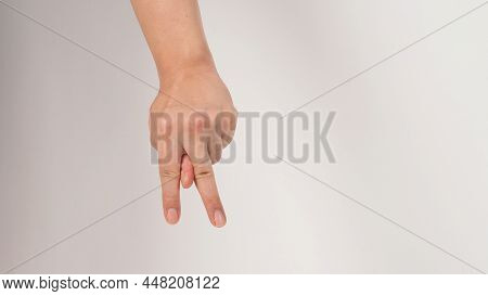 Haskell Gangster Hand Signs On White Background.