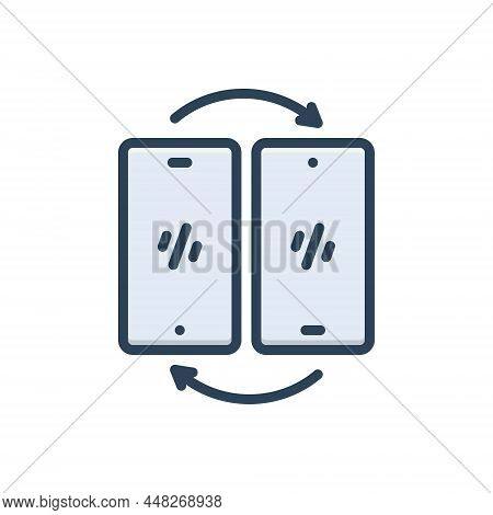 Color Illustration Icon For Altered Phone Changed Revised Transformed Refurbish Updated Emended