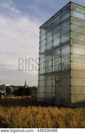 The Modern, Glass And Iron  Buildings Of Silesian Museum Built At The Site Of The Former Coal Mine 