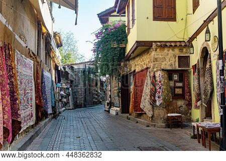 Antalya, Turkey - November 15, 2021: Street Vending In Kaleiçi - The Historical City Center