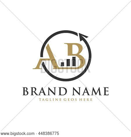 Financial Marketing Logo Design With Letter Ab