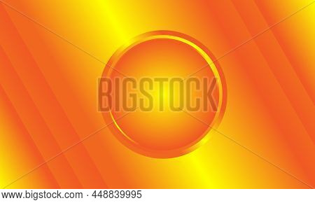 Gradient Orange Color Background Wrapped In Abstract Circle Design