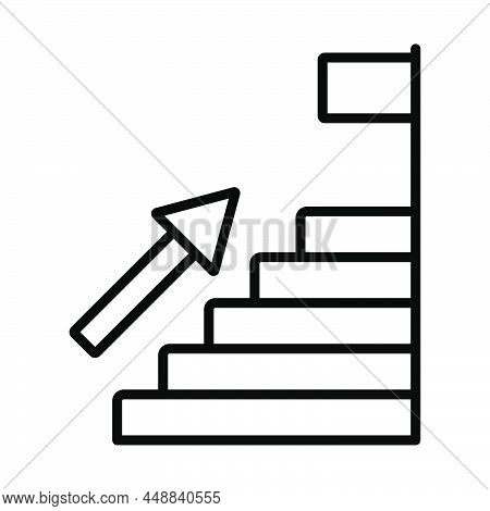 Ladder To Aim Icon. Bold Outline Design With Editable Stroke Width. Vector Illustration.