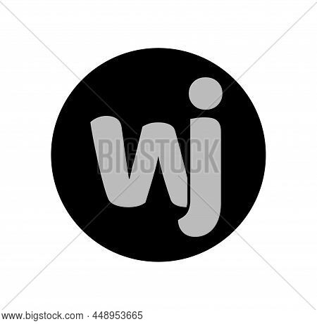 Wj Company Name Initial Letters Monogram. Wj Icon.