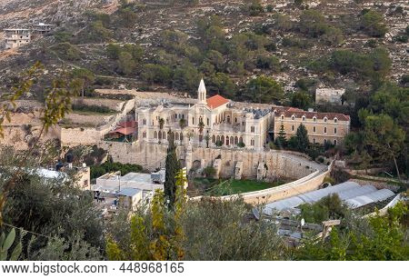 View From The Outskirts Of Bethlehem To The Arthas Monastery In The Bethlehem In The Palestinian Aut