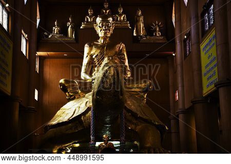 Luang Pu Liu Monk And Buddha Statue For Thai People And Foreign Traveler Travel Visit Respect Prayin
