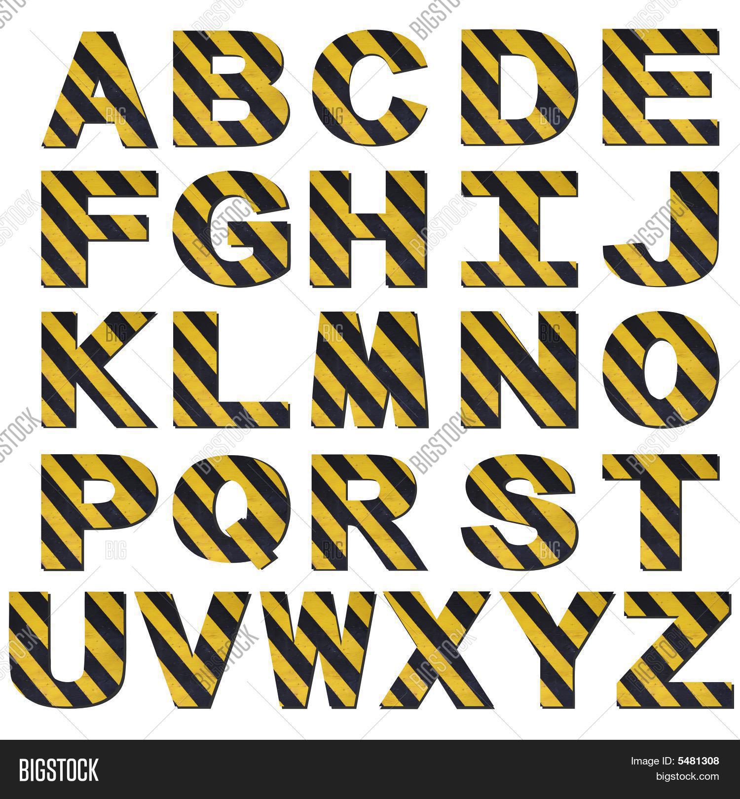 Warning Stripes Font Image & Photo (Free Trial) Bigstock
