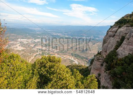 Monistrol De Montserrat The Village Under Monastery, Spain