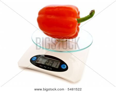 저울에 파프리카