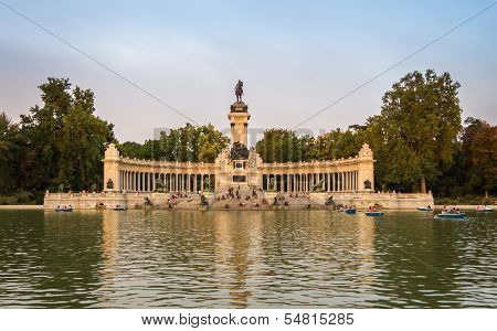 Alfonso XII monument in Buen Retiro park, Madrid