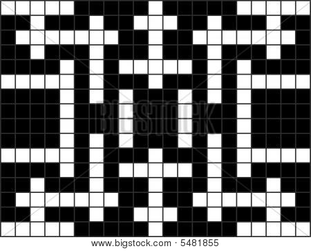 An Empty Crossword Puzzle Vector Illustration