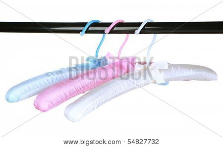 Beautiful hangers isolated on white