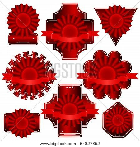 Red Vector Label