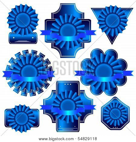 Blue Vector Label
