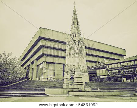 Vintage Sepia Birmingham Library