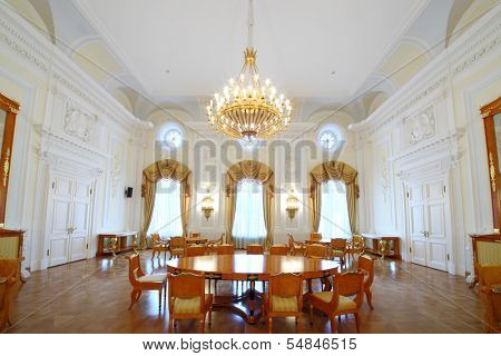 MOSCOW - OCT 10: Seating area in the Petroff Palace, on October 10, 2013 in Moscow, Russia.