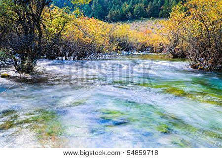 Beautiful Jiuzhaigou In Autumn