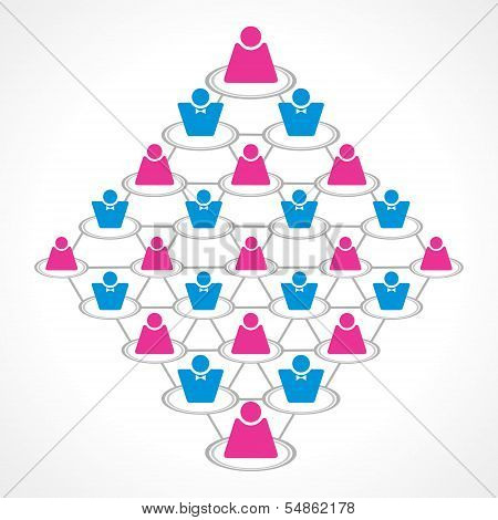 Teamwork concept with male and female employee