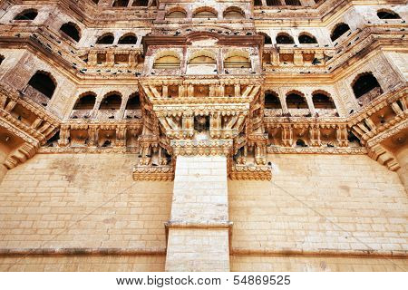 Architectural detail of Mehrangarh Fort Museum, Jodhpur, Rjasthan, India