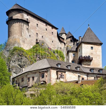 Oravsky Podzamok, Slovakia - May 10, 2008: Most beautiful castle in Slovakia.