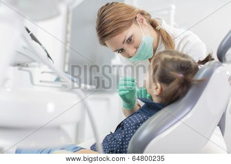 Little Girl At The Dentist