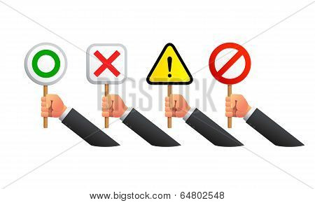 signs and hand