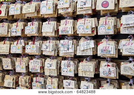 Ema Praying Tablets At Shinto Shrine, Kinkaku-ji