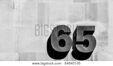 Number Sixty-five On Wall