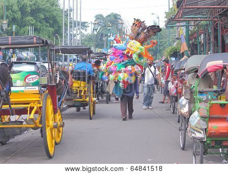 Malioboro street Jogyakarta Indonesia