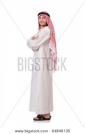 Arab man isolated on white