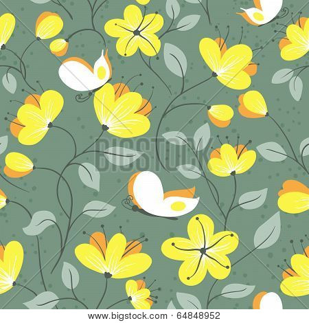 Pattern With Butterfly