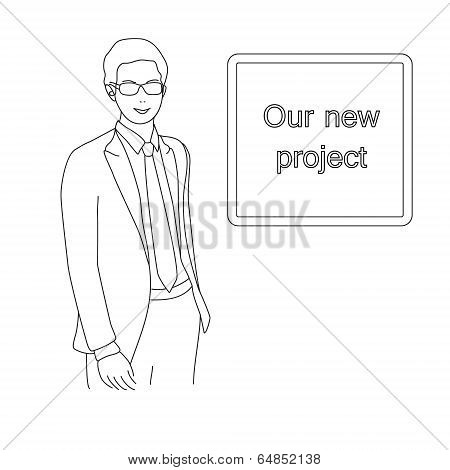 businessman scetch