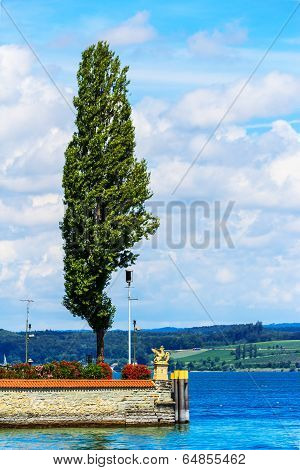 Port of Flower Island Mainau, Lake Constance, Germany