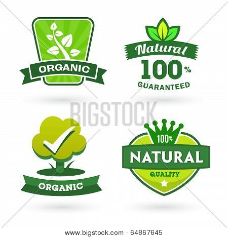 Set of organic-bio labels